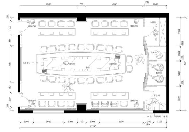 集会室计划平面图：打制高效、安宁的集会空bd半岛体育间(图2)